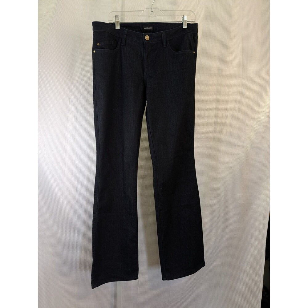 Marciano Dark Denim Navy Trouser Jeans Boot Cut Midrise Size 31 US 10/12 (C11)